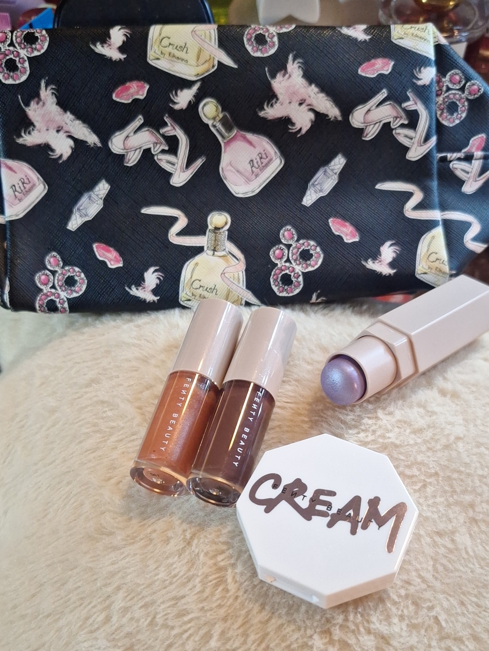 Fenty Bag With Beauty Matte Cream Blush + 2 Lippie 2ml & Unicorn Stix. Set Of 5